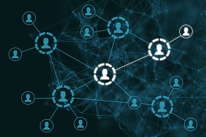 A graphic displaying online connections.