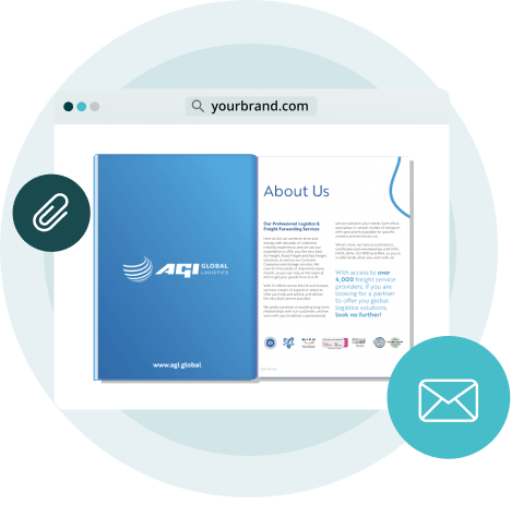 White-label digital publication with custom domain and branded design created using Paperturn’s bran