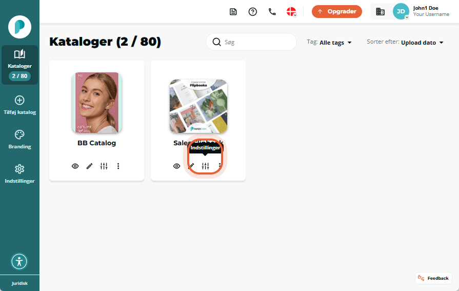 Delen af Paperturns flipbook-sporing, der viser et inputfelt til individuel GTM-container-ID og en G