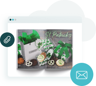 Published flipbook being shared via link and email from a
  browser window