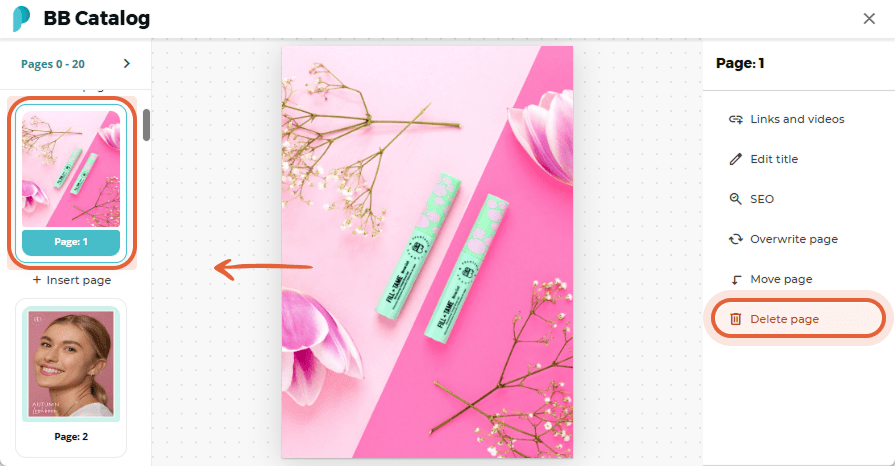 Rearranged product page with two green BB products and pink petals Rearranged product page with two green BB products and pink petals