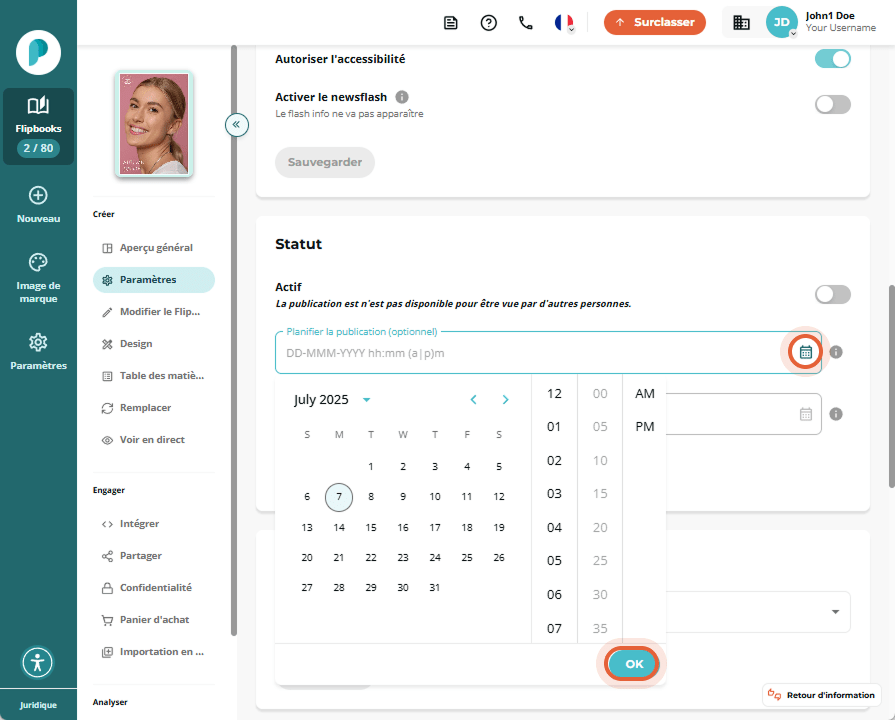 Faites défiler jusqu'à la section 