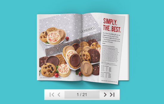 a flipbook showing the jump to first and last page feature 