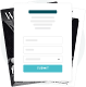 Lead capture form
  embedded in a flipbook with form fields and submit button