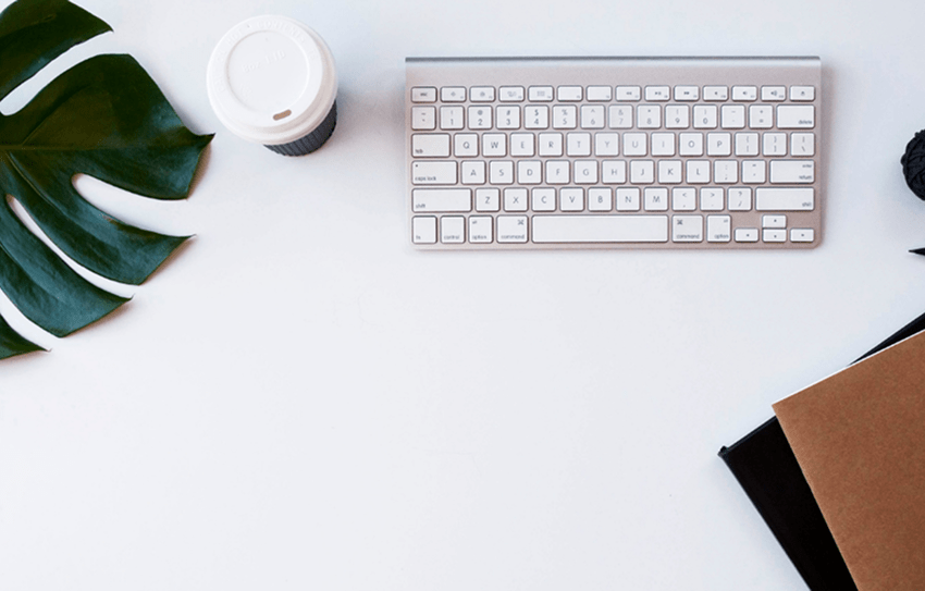 A decluttered desk