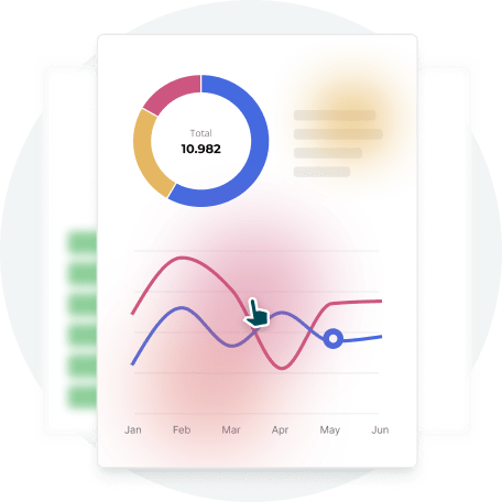 Digital portfolio analytics dashboard showing engagement metrics and performance charts