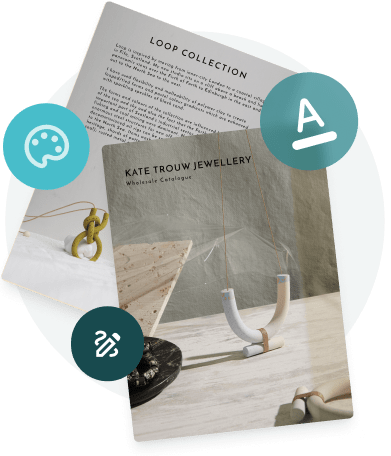 Wholesale jewelry portfolio example with clean editorial design and product showcase