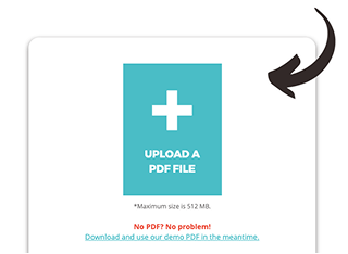 Paperturn upload screen showing drag and drop PDF
  file upload area